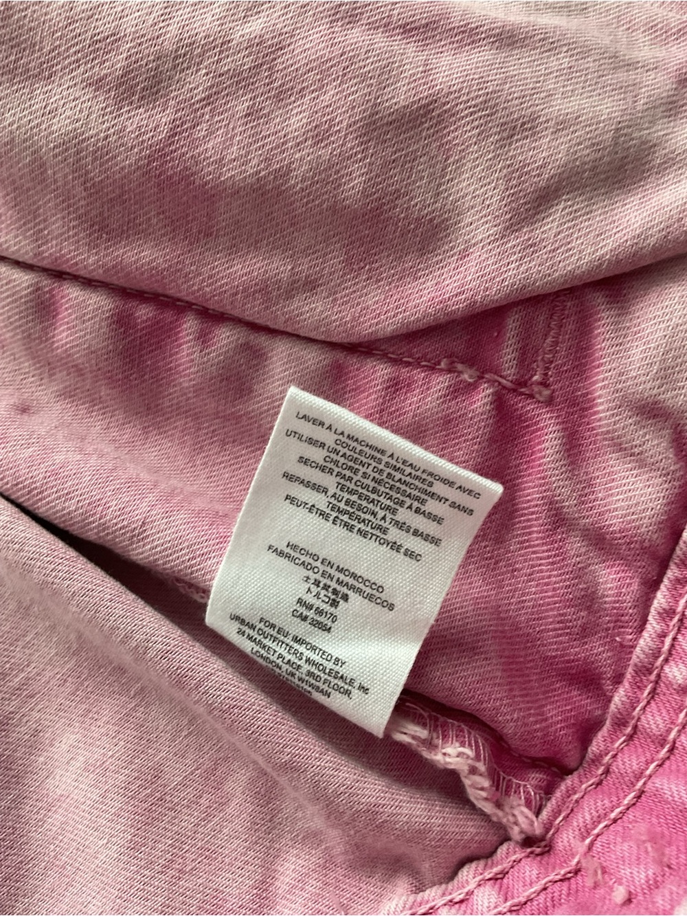 Free People Pink Washed Denim Jacket - Picture 9 of 12